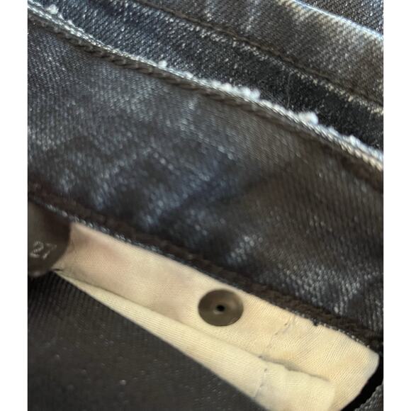 HOPE Ringstrand Soderberg Stockholm Sweden Jeans Womens 27 Waxed Y2K Grunge Punk - Picture 14 of 15